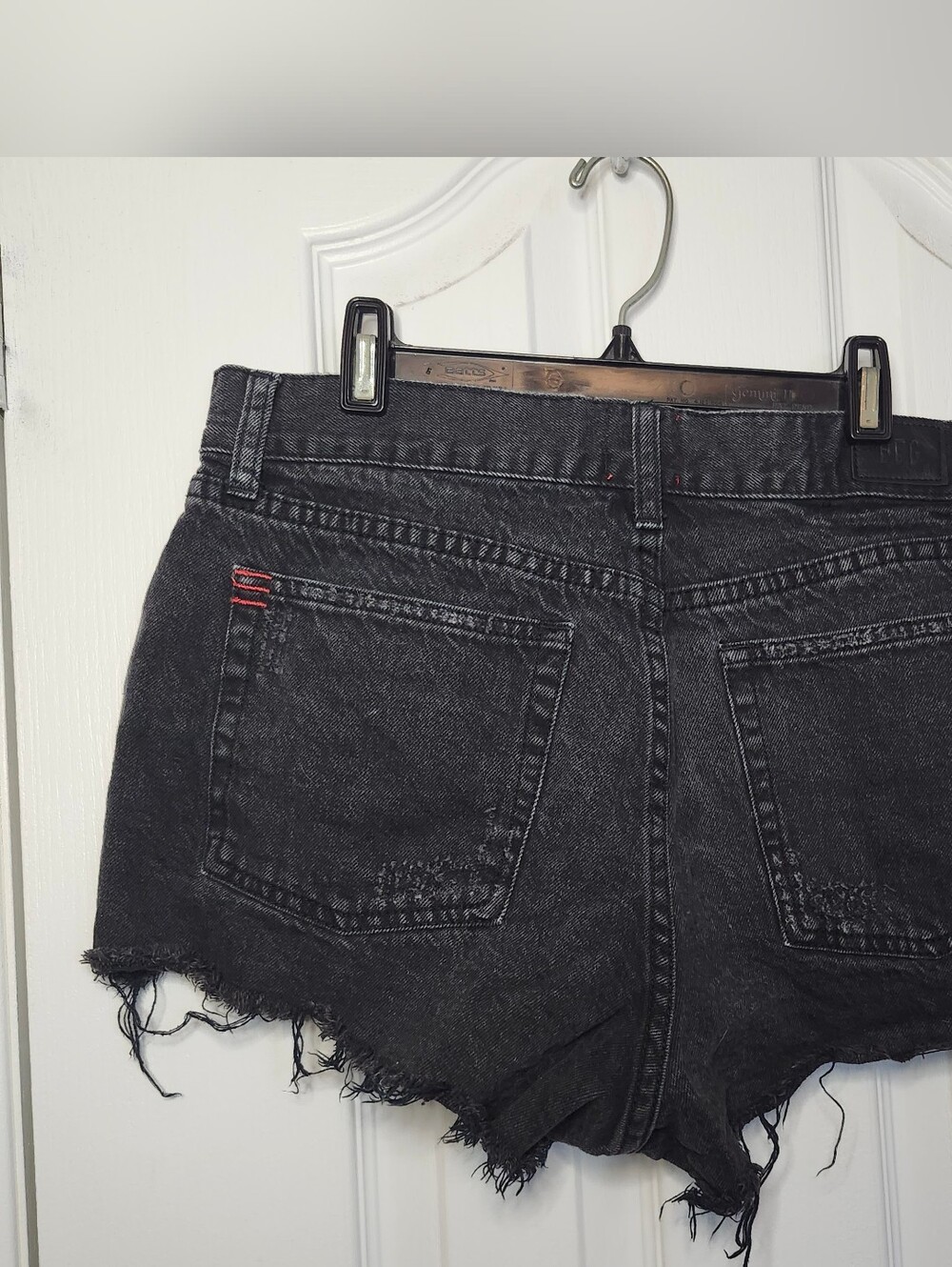BDG Black Washed Distressed High-Rise Jean Shorts Size 30 - Picture 2 of 6